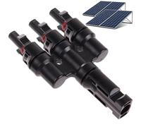 Solar Parallel Connector - 3 to 1 Waterproof Parallel Connection Splitter - Solar Panel Branch Connectors,for Home Roof Photovoltaic System Business Residential Project