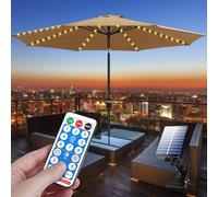 Solar Parasol Fairy Lights, Parasol Lighting with Remote Control, LED Parasol Lights, 8 Modes, 104 LEDs, Umbrella Lights, IP67 Waterproof Garden Lights, Canopy Decorative Strip Lights