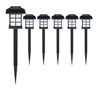 Solar Pathway Light 6Pcs Black