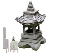Solar Pathway Light - Waterproof Palace Lamp Outdoor Zen Lantern, LED Powered Yard Lighting | Energy Saving Garden Path Illumination with Elegant Design, Decorative Night for Patio Courtyard Porch