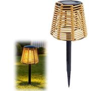 Solar Pathway Lights Outdoor, Hanging Rattan Woven Solar Lights with Auto On/Off, Waterproof Solar Stake Light, for Outside Patio, Yard, Driveway, Porch, Backyard Gardening (1PC)