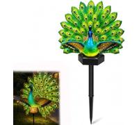 Solar Peacock Decorative Lamp Courtyard Lawn Tail Carving