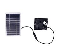 Solar Pet Exhaust Fan Kit with Dual USB Ports for Outdoor Breeding, Planting, Tourism