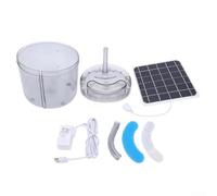 Solar Pet Water Fountain With Timer Sun-Powered Automatic Refill Outdoor Hydration Adjustable Schedule ABS White Cat Dog Chicken Backyard Sustainable Design(Transparent)