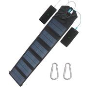 Solar Phone Charger, Foldable 120W Waterproof Cellphone Battery Pack with Double USB Ports, Silicone Ideal for Camping, Beach, Backpacking, Boating, Hiking, Travel, Hunting, and Survival, 79x16.5x1cm