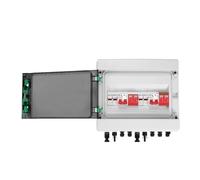Solar Photovoltaic PV Combiner Box Surge Lightning Protection 2 Input 2 Out 2 String DC 600V Fuse MCB SPD Box IP65(20A DC MCB)