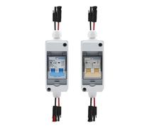 Solar photovoltaic PV Combiner Box with DC MCB IP65 HT 2ways 600/1000V 1 input out with matching wires Waterproof(2P 600V,32A)