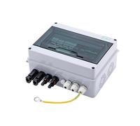 Solar photovoltaic PV Combiner Box With Ground Wire 2 input 1 out DC 600V Fuse MCB SPD Waterproof Box IP65