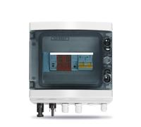 Solar photovoltaic PV Combiner Box With Lightning Protection 1 input 1 out DC 600V Fuse MCB Box IP65 CZAOINCU(32A DC MCB)