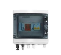 Solar photovoltaic PV Combiner Box With Lightning Protection 1 input 1 out DC 600V Fuse MCB SPD Box IP65 CZAOINCU(25A DC MCB)