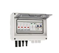 Solar photovoltaic PV Combiner Box With Lightning Protection 2 input 1 out DC 600V Fuse MCB SPD Waterproof IP65
