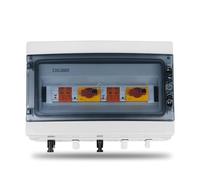 Solar photovoltaic PV Combiner Box With Lightning Protection 2 input 2 out DC 1000V Fuse MCB SPD Box IP65 18ways BIANMTSW