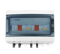 Solar photovoltaic PV Combiner Box With Lightning Protection 4 input 2 out DC 600V Fuse MCB SPD Waterproof Box IP65 18ways(600V 40A MCB)