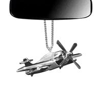 Solar Plane Ornament - Decorative Helicopter Pendant, Rotating Car Rearview Model, Cute Motion Design, Easy To Install Function | Practical Accessory Choice For The Dashboard Interior