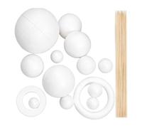 Solar Planet Model Set with Paintable Foam Pieces and Orbit Shapes for School Science Projects Classroom Art Activities Home Learning Solar Planet Model Foam Spheres Orbital Bands Paintable Classroom
