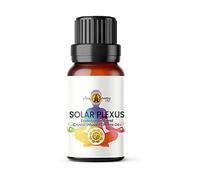 Solar Plexus Chakra Essential Oil Blend with Amber Crystal Chips, 10ml - Lemon, Ginger & Grapefruit - Aromatherapy Diffuser, Burner, Yoga, Meditation, Bracelets, Kundalini