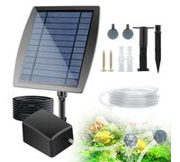 Solar Pond Aerator, 2.5W 6V Plug-in Solar Powered Air Pump Kit with 8.2ft Pipe & 2 Air Bubble Stones, 3 Modes Oxygen Pump, Oxygenator for Outdoor Garden Fish Tank Pool Pond, Aquarium Oxygen Aerator