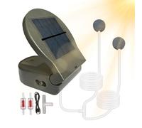 Solar Pond Aerator - 2600mAh Battery Portable 3 Modes ABS | Oxygen Pump with Back Clip Bubble Kit | Oxygenator Aquarium Fish Tank Hydroponics Outdoor Fishing Garden