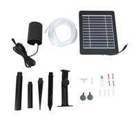 Solar Pond Aerator Air Pump Kit 6V 4W IP64 0.8L Per Minute 3 Modes Solar Powered Oxygen Pump for Fish Tank Outdoor Aquarium Pond