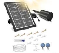 Solar Pond Aerator with Timer | Silent Oxygen Pump for Fish Ponds and Aquaculture | IP68 Waterproof Solar Powered Air Pump with 3 Speeds for Garden Water Features