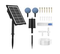 Solar Pond Air Pump | Solar Pond Aerator | 3 Working Modes, Waterproof and Silent Oxygenator with Hose and Porous Stone for Outdoor Garden Pool