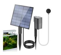 Solar Pond Air Pump - Solar Powered Pond Aerator - 11cm Pipe Air Bubble Stone | ABS Adjustable Oxygen Pump| Perfect for Outdoor Garden, Fish Tank, Pool and Backyard