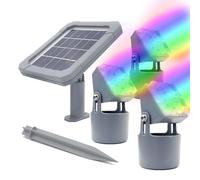 Solar Pond Lights,Colorchanging RGB Multicolor KOI Pool Fountain Lights IP68 3-in-1 Waterproof Underwater Submersible Amphibious Spotlight Outdoor Landscape Lamp Auto ON/OFF for Garden Pond Pool