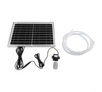 Solar Pond Pump with Filter, 10W 9V, Underwater Pump for Pond and Aquarium, Oxygen Circulation 2.5m Delivery Head