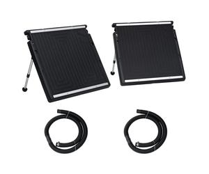 Solar Pool Heater Panel Black PE-Aluminium 150x75 cm Adjustable 40°-60° for pool