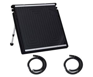 Solar Pool Heating Panel Black PE-Aluminium 75x75x50cm 5L Adjustable Tilt Solar