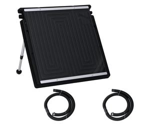 Solar Pool Heating Panel Black PE-Aluminium 75x75x50cm 5L Adjustable Tilt Solar