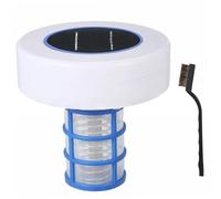 Solar Pool Ionizer - Large Capacity Copper Ionizer with Brush, Reduces Chlorine Levels, Includes Solar Panel Cleaner for Effective Pool Maintenance