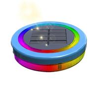 Solar Pool Lights That Float - Color-Changing RGB IP 68 Waterproof Solar Pool Light Round,Auto ON/Off 1800mAh Swimming Pool Solar Lights for Pool, Garden, Pond, Hot Tub
