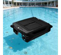 Solar Pool Skimmer Cleaner with Overnight Continuous Cleaning, Dual Mode, 100㎡ 400um Filtration, Auto Obstacle Avoidance, Dual Charging for All Pools