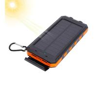 Solar Portable Charger, Fast Charging Bank, 20000mAh Solar Charging Device, USB C & USB Output, Monocrystalline Silicon, Ideal for Camping & Travel, 6.22 x 3.07 x 0.98