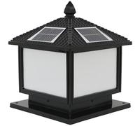 Solar Post Cap Light, Waterproof Retro Chinese-Style Column Lamp, Easy Install for Outdoor Villa Courtyard Garden Gate - Wet Location Rated