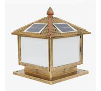 Solar Post Cap Light, Waterproof Retro Chinese-Style Column Lamp, Easy Install for Outdoor Villa Courtyard Garden Gate - Wet Location Rated