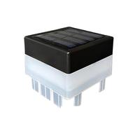 Solar Post Cap Lights for Outdoor Use - 2-in-1 Warm & Cool White LED Fence Post Lights | IP44 Waterproof, Fits 7x7cm PVC or Aluminium Posts, Auto On/Off, Black Finish