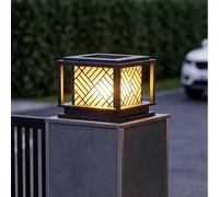 Solar Post Caps Light For Outdoor Waterproof Column Pillar Lights Modern Lamp Posts Lighting Fixtures Solar Powered LED Pedestal Bollard Lighting Fence Deck Lanterns For Garden Patio Villa Pier Lamps