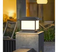Solar Post Caps Light Outdoor Modern Post Lighting Solar Powered LED Column Pillar Lamp Fence Deck Cap Light Waterproof Solar Post Lantern External Landscape Lighting For Patio Post Garden Yard