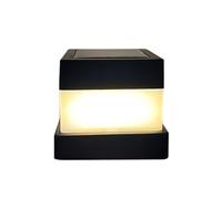 Solar Post Cover Light - PP Square Fence Cap 80mm, White Solar Charging Lantern, Square Outdoor Post Cover Lighting | Landscape Walkways, Camping Setups, Terrace Fencing, Courtyard Gates