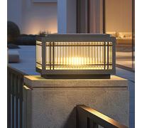 Solar Post Light Fixture Outdoor Modern Post Caps Light With Solar Powered LED Column Pillar Lamps Waterproof Deck Cap Lantern Fence Pillar Lighting Outside Housing Porch Landscape Lighting For Patio
