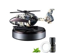 Solar Power Air Freshener for Car, Helicopter Aromatherapy Rotating Fragrance for Dashboard, Automotive Interior Decoration Purifiers, Fresheners Diffusers for Oils (Camouflage Black, One size)