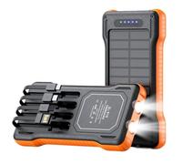 Solar Power Bank 10000mAh Phone Power Bank with Flashlight | Fast Charging Charger for Campers Hikers Travelers Camping Hiking Backpacking Road Trip Music Festival Beach Fishing