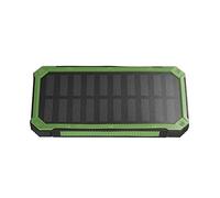 Solar Power Bank, 20000mAh Portable 2 Outputs Ports USB Quick Charge Solar, Wireless Power Bank Fast Charging Mobile Phone Charger with Flashlight for Camping, Hiking, Outdoor Trips (Green)