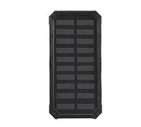 Solar Power Bank, 20000mAh Portable 2 Outputs Ports USB Quick Charge Solar, Wireless Power Bank Fast Charging Mobile Phone Charger with Flashlight for Camping, Hiking, Outdoor Trips (Black)