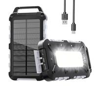 Solar Power Bank 26800mAh, PD15W USB C Portable Solar Charger Fast Charging External Battery Pack with 3 Outputs 2 Inputs and LED Light for Outdoor Phone Tablets and More (Green)