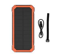 Solar Power Bank 30000mAh 10W Wireless Charger PD Fast Charging 4 Ports Output SOS LED Light Monocrystalline Silicon 1.8W Solar Energy Bank for Hiking Traveling