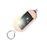 Solar Power Bank - 3000mAh Keychain | Solar-powered portable charger with Type-C and wireless charging for watches, space-saving power bank for on-the-go use and travel