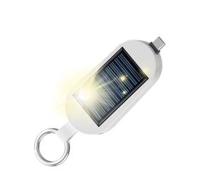 Solar Power Bank - 3000mAh Keychain | Solar-powered portable charger with Type-C and wireless charging for watches, space-saving power bank for on-the-go use and travel